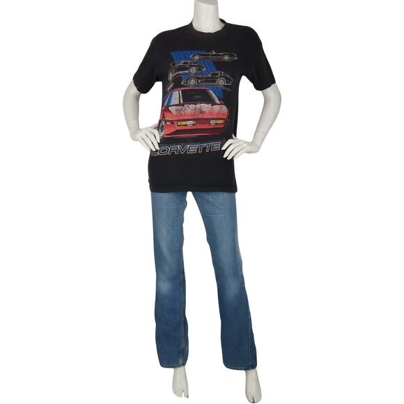 90s Vintage Chevrolet Corvette C4 Sports Car Retro Single Stitch Tee T Shirt - Picture 2 of 10